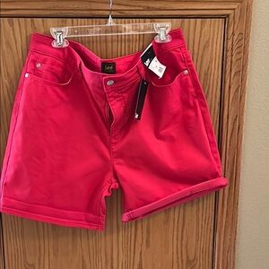 Lee Hot Magenta Denim Bermuda Shorts